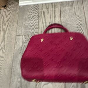 Louis Vuitton Raspberry Embossed Top-Handle Satchel